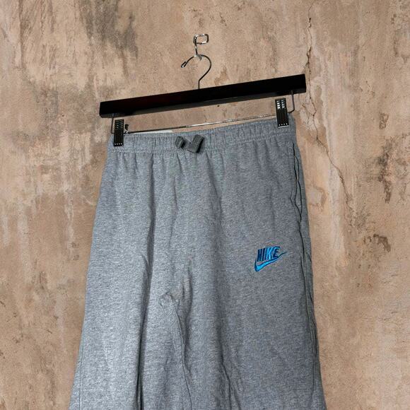 Nike Other - Nike Sweatpants Light Grey Cotton Joggers Blue Swoosh Youth XL